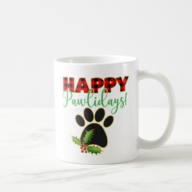 Red Buffalo Play Paw Skriv ut jul Kaffemugg (Höger)