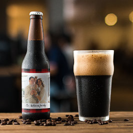 Red Buffalo Play & Personal Namn och Photo Ölflaska Etikett