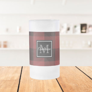 Red Buffalo Play   Personlig initial   Gift Froste Frostat Ölglas