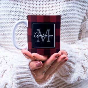 Red Buffalo Play Personlig initial Gift Mugg
