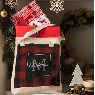 Red Buffalo Play   Personlig initial   Gift Tote B Tygkasse