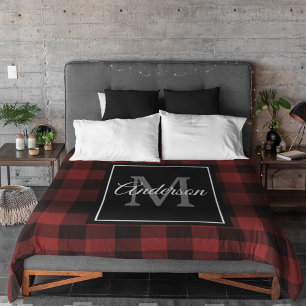 Red Buffalo Play Personlig initial Gift Ull Fleecefilt
