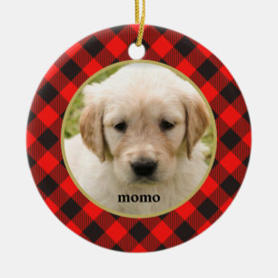 Red Buffalo Play Pet jul Ceramic Ornament