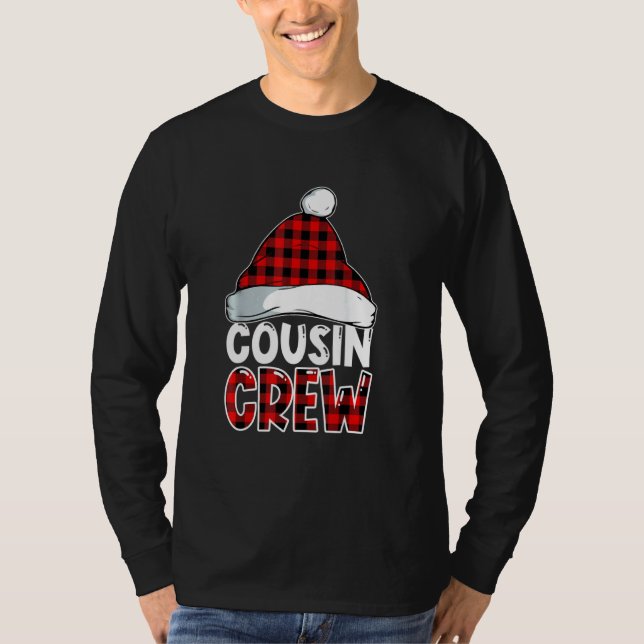 Red Buffalo Play Santa Hat Cousin Crew Julafton Fa T Shirt (Framsida)