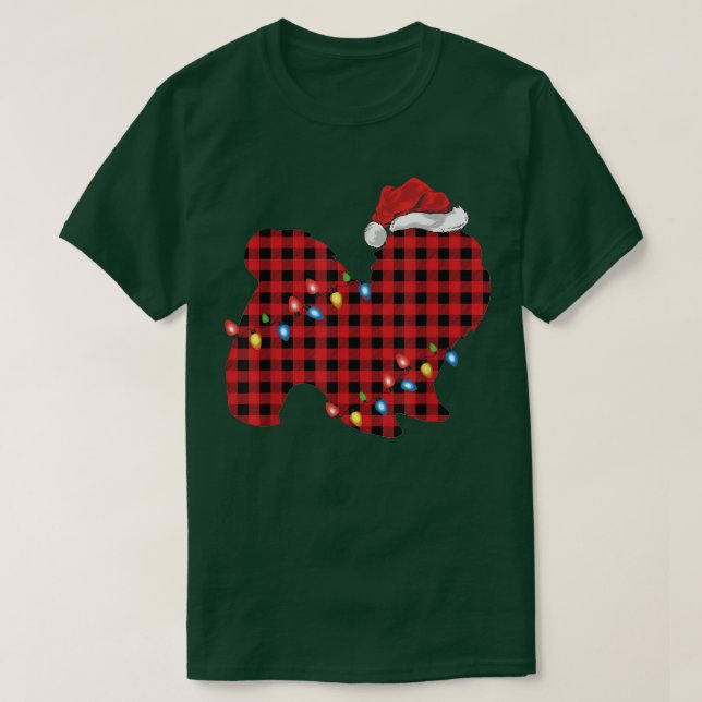 Red Buffalo Play Santa Hat Shih Tzu Hund jul T Shirt (Design framsida)
