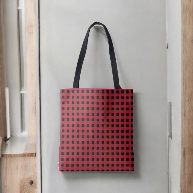 Red Buffalo Play Tote Bag för Mysiga vinter Stil Tygkasse (Skapare uppladdad)