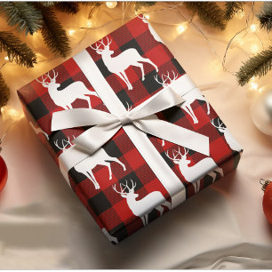 Red Buffalo Play & White Hjort jul Presentpapper