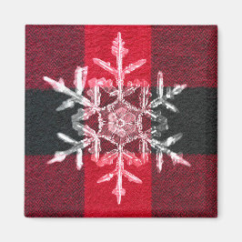 Red Buffalo Play Winter Helgdag Snowflake Magnet