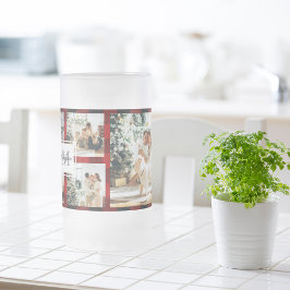 Red Buffalo-stift och kollage-foto med början Frostat Ölglas