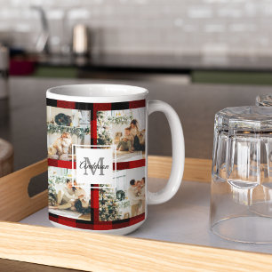 Red Buffalo-stift och kollage-foto med början Kaffemugg