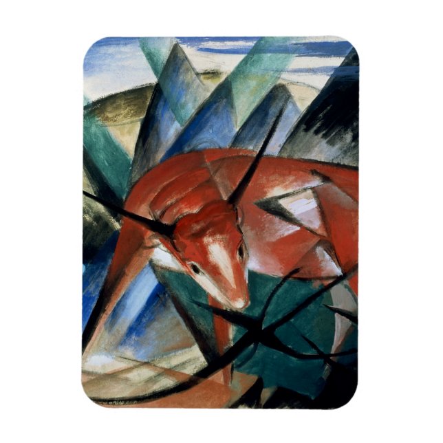 Red Bull (gouache på pappra) Magnet (Vertikal)