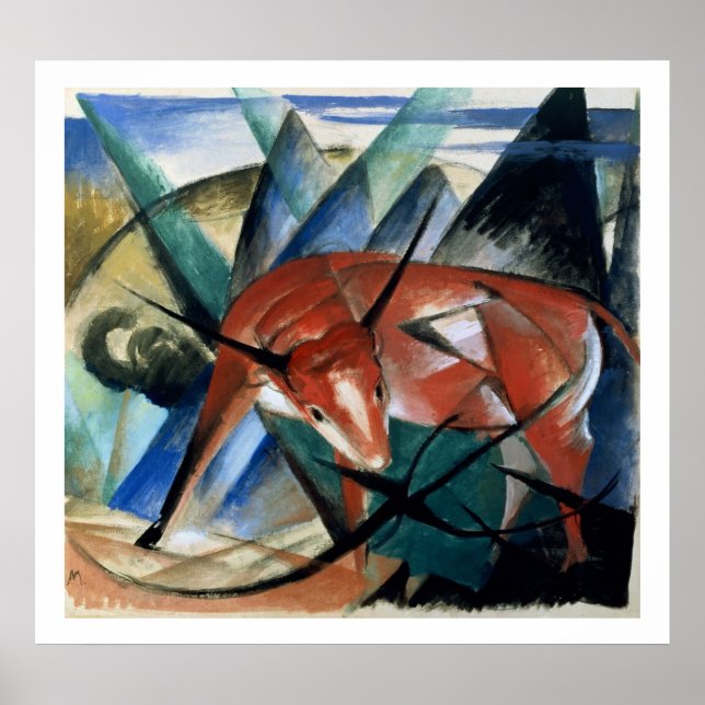 Red Bull (gouache på pappra) Poster (Framsidan)