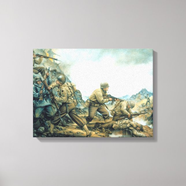 Red Bull in Winter Line by Donna Neary Canvastryck (Framsida)