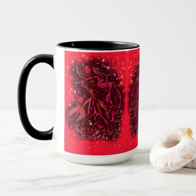 Red Bull Mugg Gift som går på Starry Natt (Med munk)
