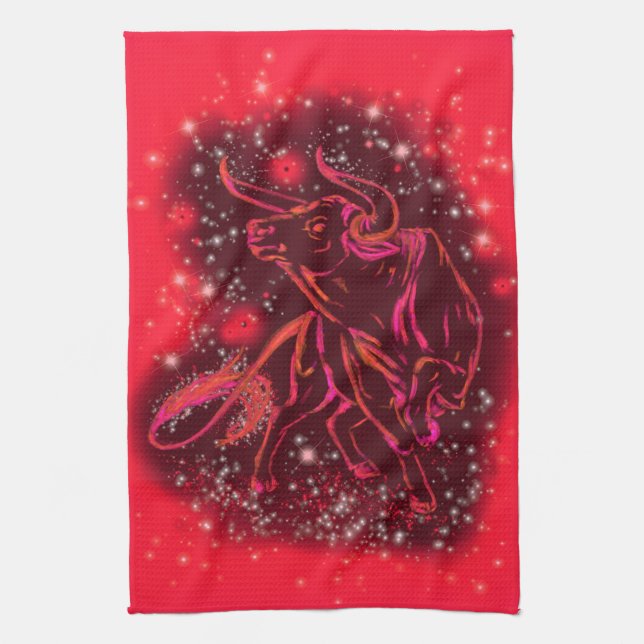 Red Bull Running Kitchen Towel Starry Night Kökshandduk (Vertikal)