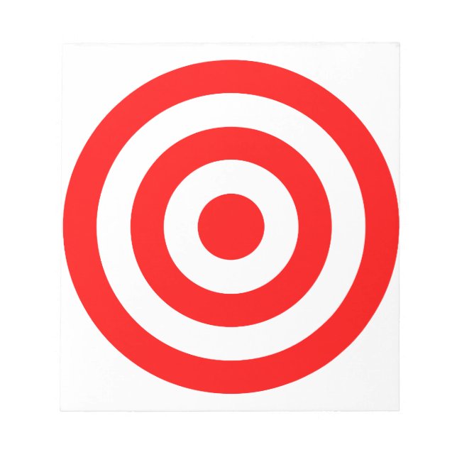 Red Bullseye Target Anteckningsblock (Framsida)