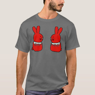 Red Bunny Rabbit Duo T Shirt