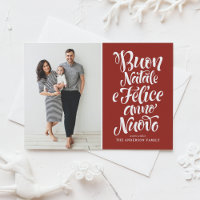 Red Buon Natale Calligraphy-julfoto
