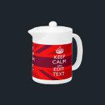Red Burgundy Behålla Lugn Din Textunion Jack Flagg<br><div class="desc">Din Lugn för Behålla av personlig som säger på ett pulserande rött och burgundt accents fackliga jack dekor. En personlig Behålla Lugn stil som säger om en gåva av ett slag. Humoristiskt eller vismiskt försök på kreativet ord på två redigerbara linjer text. Kom ihåg att använda KAPITAL brev för bästa...</div>