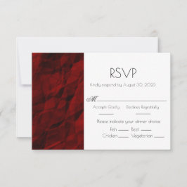 Red Burgundy Elegant bröllop Response OSA kort