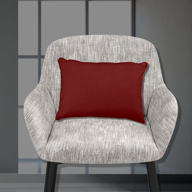 Red Burgundy Solid Färg 11 x 16 vid grundläggande  Prydnadskudde (Skapare uppladdad)