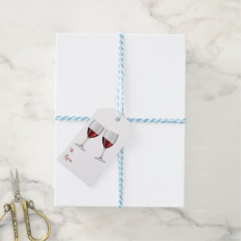 Red Burgundy Vin Champagne Glass Bröllop Winery Presentetikett