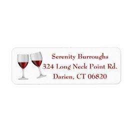 Red Burgundy Vin Champagne Glass Returadress Etikett