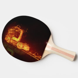 Red Burning Lastbil i brandflammen Pingisracket