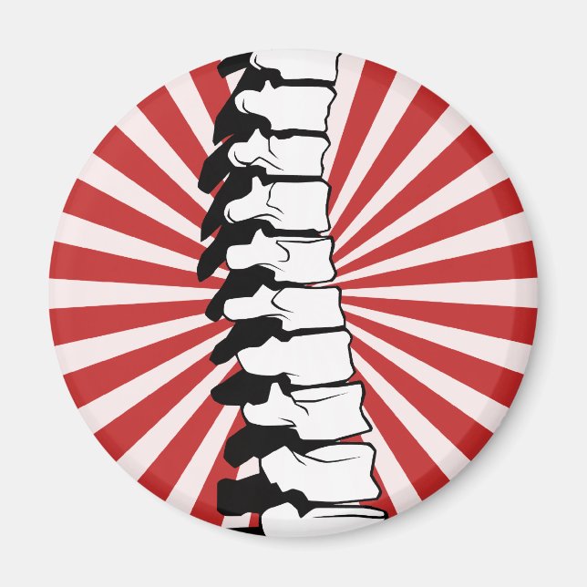 Red Burst Spine Magnet (Framsidan)