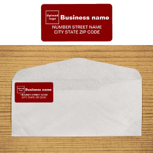 Red Business Address Label Adressetikett