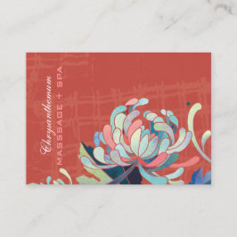 Red Business Appointement Card för asiatiska Stil  Tidsbeställning Kort