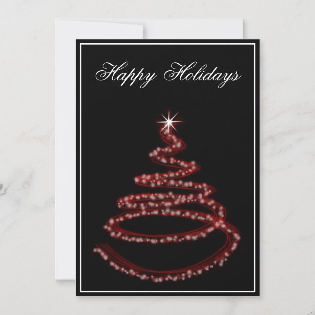 Red Business Holiday Greetings Julkort (Framsida)