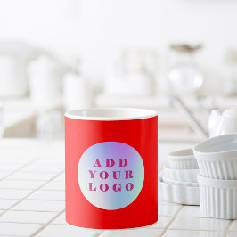 Red business logotyp kaffemugg