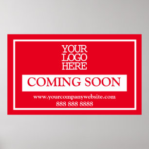 Red Business Logotyp kommer snart att Poster