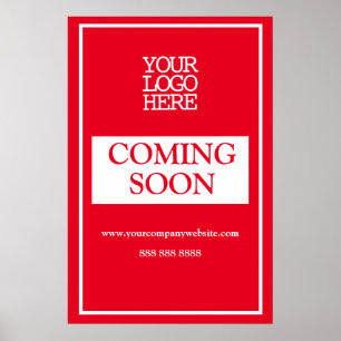 Red Business Logotyp kommer snart att Poster
