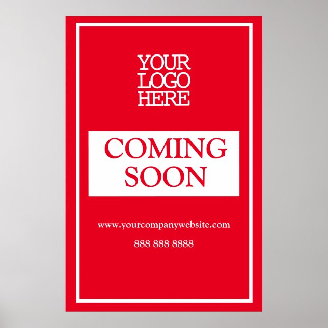 Red Business Logotyp kommer snart att Poster (Framsidan)
