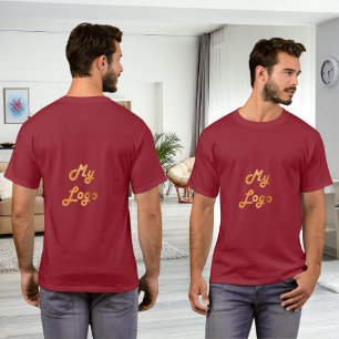 Red business logotyp t shirt