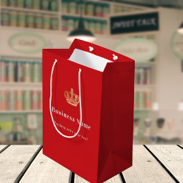 Red business royal krona papprare shopping bag