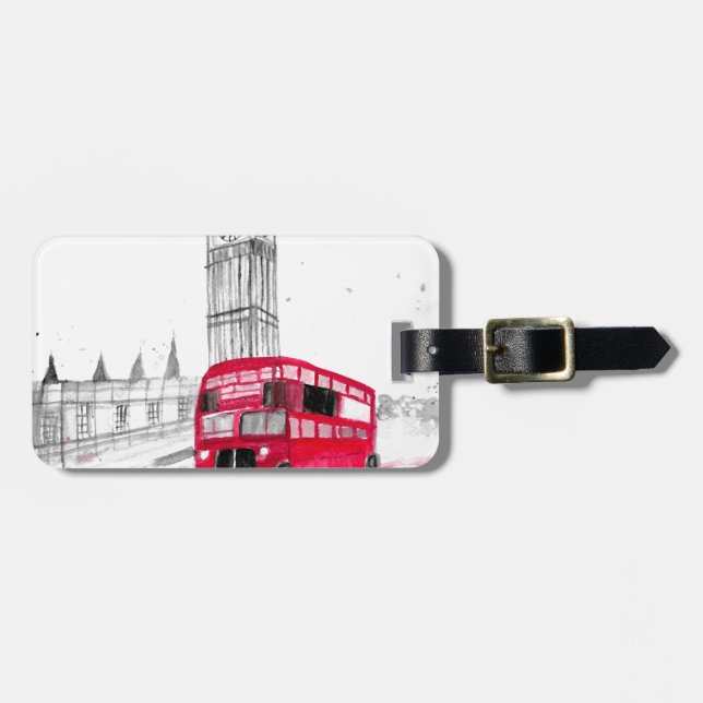 Red buss London Bagagebricka (Horisontell Framsida)