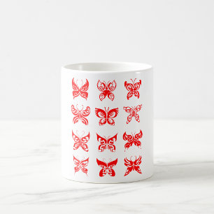 Red Butterflies Mugg