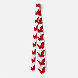 Red Butterflies Neck Tie Slips