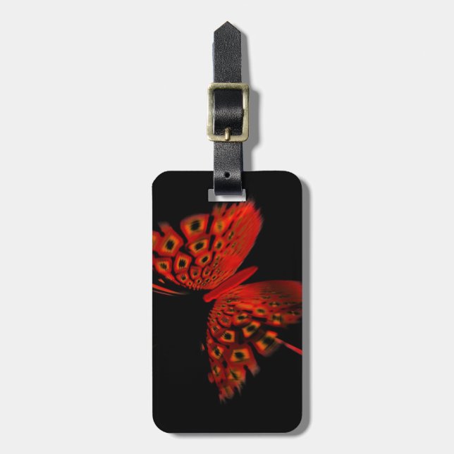 Red Butterfly Bagagebricka (Vertikal Framsida)