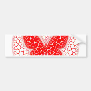 Red Butterfly Bildekal