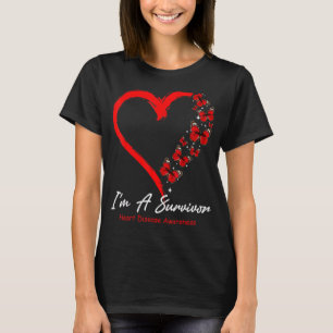 Red Butterfly Heart I är en Survivor Heart Disease T Shirt