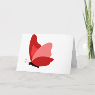 Red Butterfly Helgkort