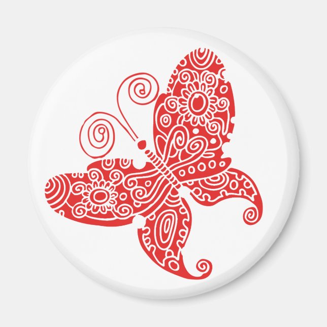 Red Butterfly Magnet (Framsidan)