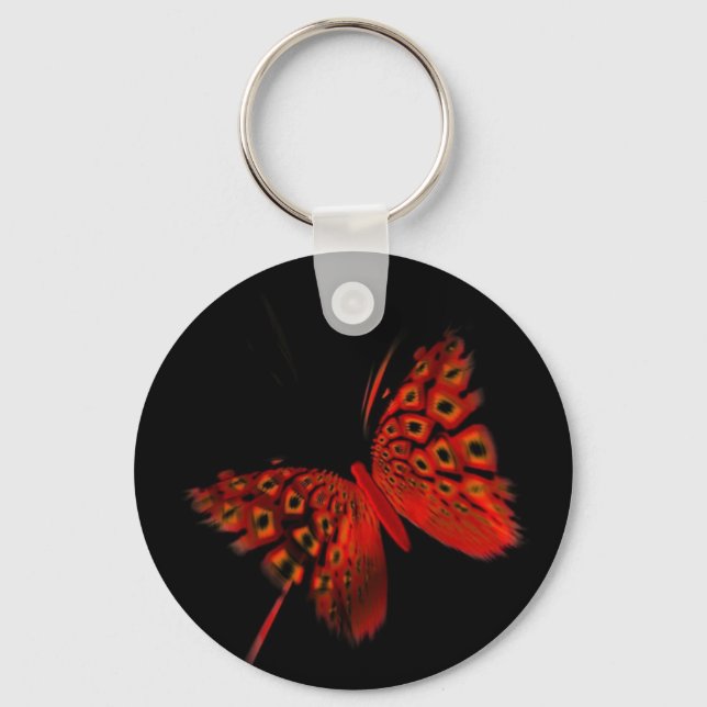 Red Butterfly Nyckelring (Framsida)