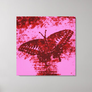 Red Butterfly Painting Art Monet Canvastryck