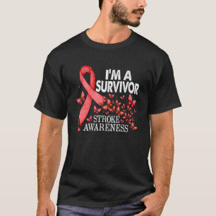 Red Butterfly Red Ribbon Jag är en Survivor Stroke T Shirt