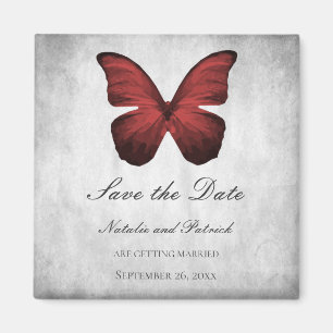 Red Butterfly Spara datum magneter